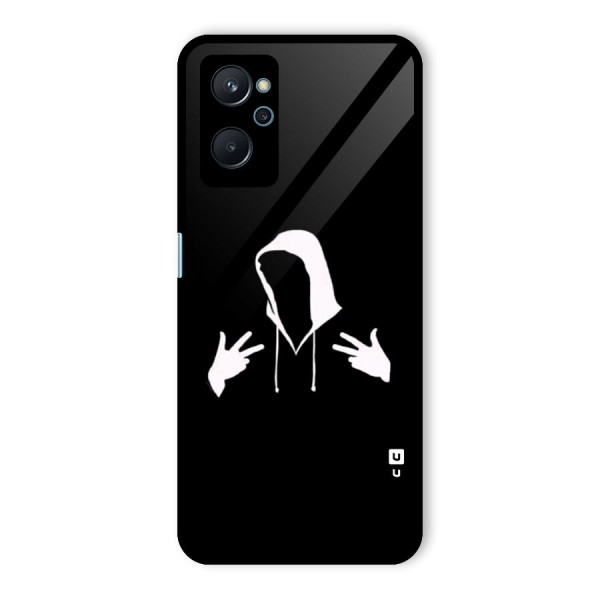 Cool Hoodie Silhouette Glass Back Case for Realme 9i