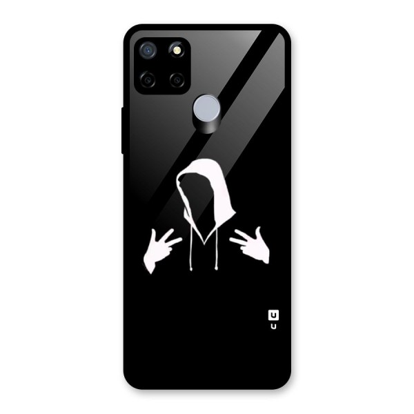 Cool Hoodie Silhouette Glass Back Case for Realme C12