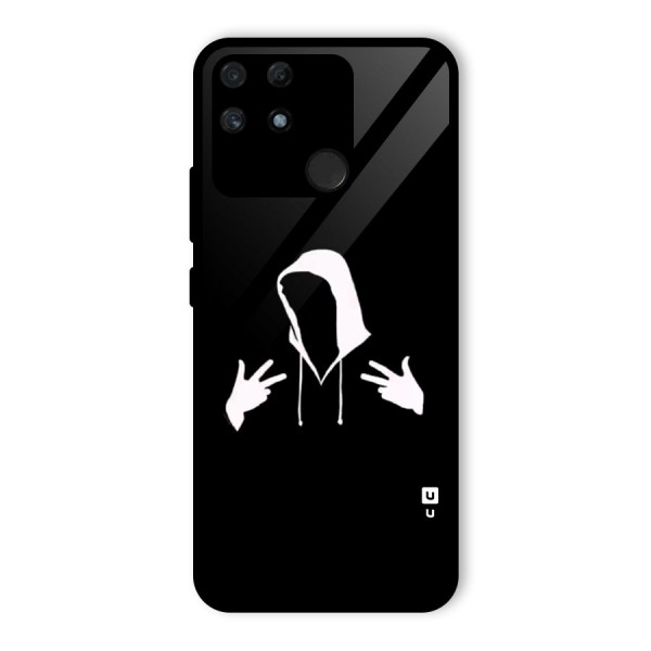 Cool Hoodie Silhouette Glass Back Case for Realme Narzo 50A