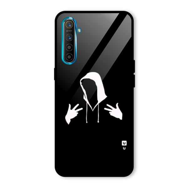 Cool Hoodie Silhouette Glass Back Case for Realme XT