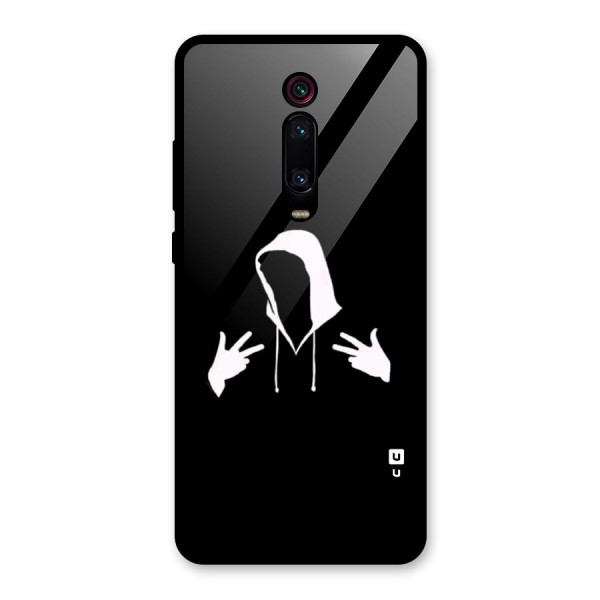 Cool Hoodie Silhouette Glass Back Case for Redmi K20