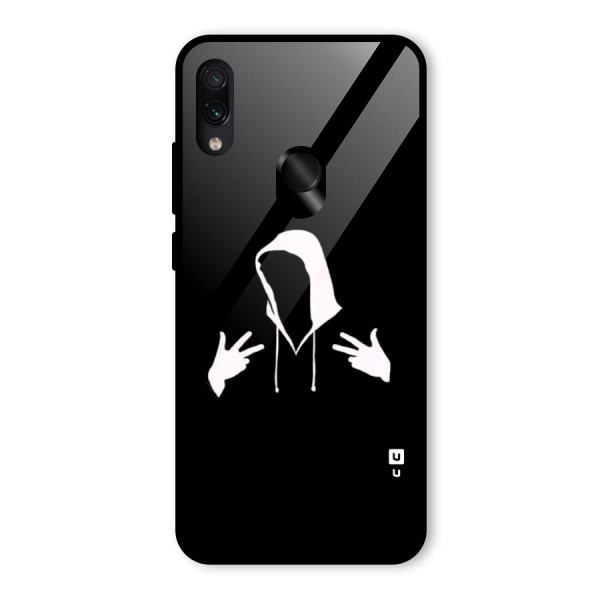 Cool Hoodie Silhouette Glass Back Case for Redmi Note 7