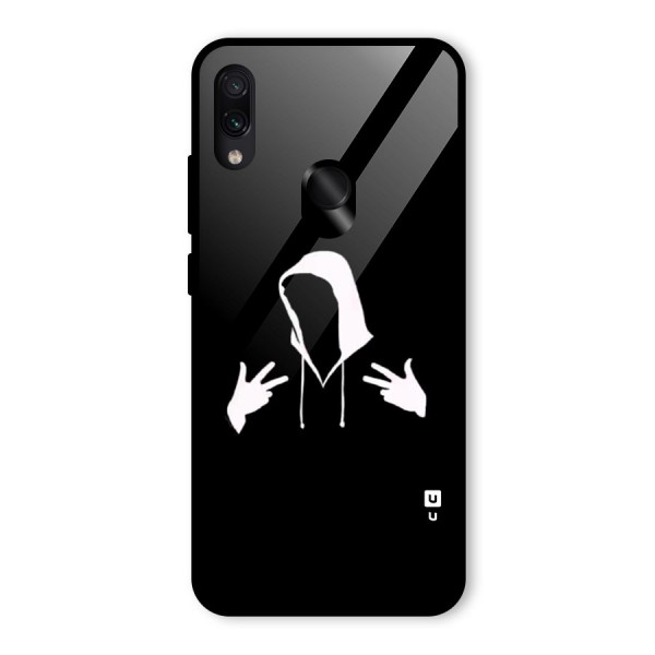 Cool Hoodie Silhouette Glass Back Case for Redmi Note 7S