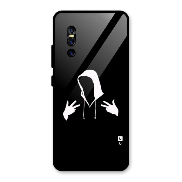 Cool Hoodie Silhouette Glass Back Case for Vivo V15 Pro