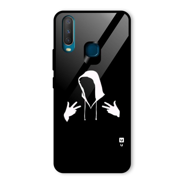 Cool Hoodie Silhouette Glass Back Case for Vivo Y15