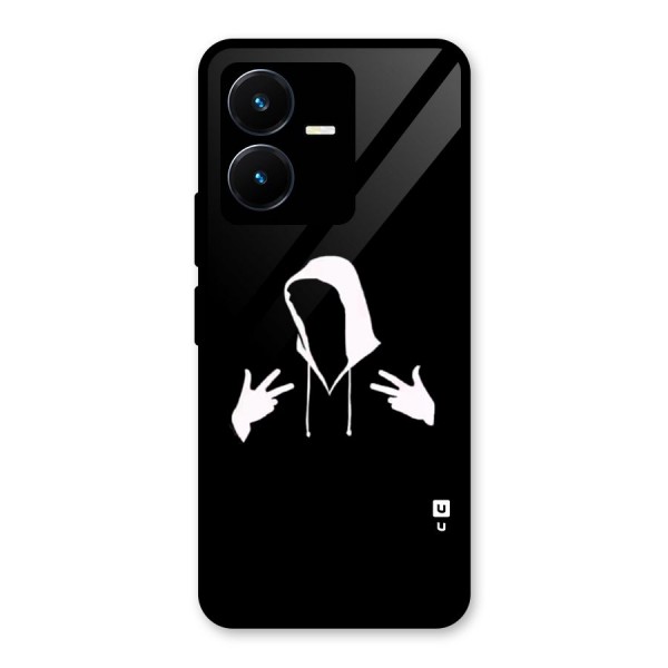 Cool Hoodie Silhouette Glass Back Case for Vivo Y22