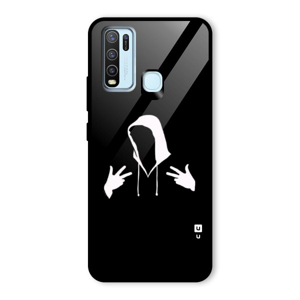 Cool Hoodie Silhouette Glass Back Case for Vivo Y50