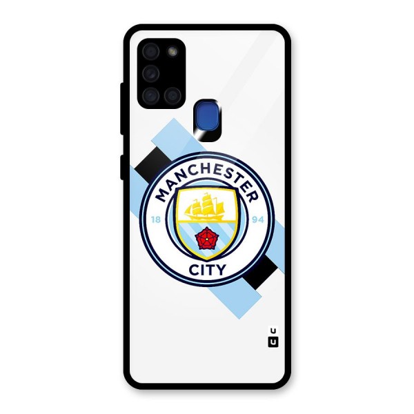 Cool Manchester City Glass Back Case for Galaxy A21s