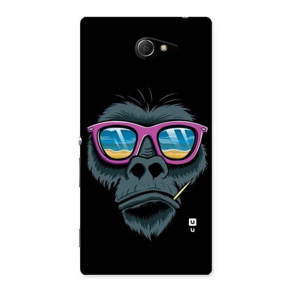 Cool Monkey Beach Sunglasses Back Case for Sony Xperia M2