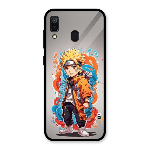 Cool Naruto Uzumaki Glass Back Case for Galaxy A30