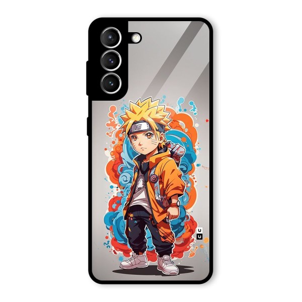 Cool Naruto Uzumaki Glass Back Case for Galaxy S21 5G