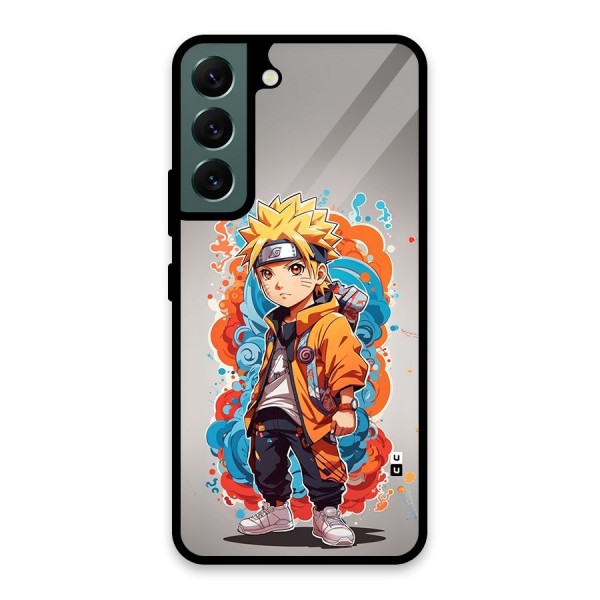 Cool Naruto Uzumaki Glass Back Case for Galaxy S22 5G