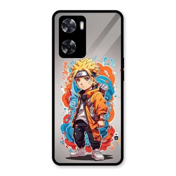 Cool Naruto Uzumaki Glass Back Case for Oppo A57 2022