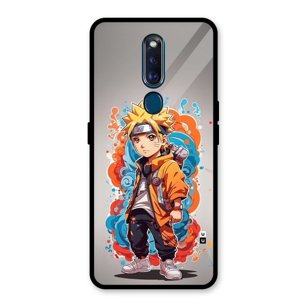 Cool Naruto Uzumaki Glass Back Case for Oppo F11 Pro