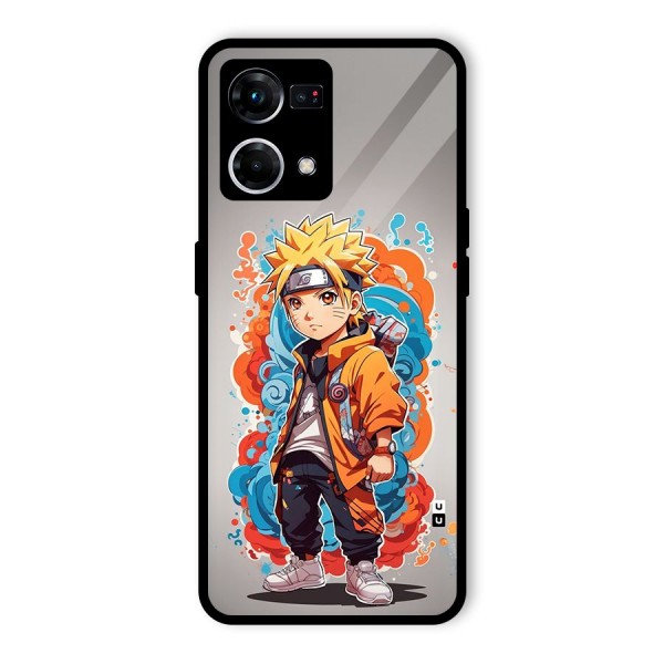 Cool Naruto Uzumaki Glass Back Case for Oppo F21 Pro 4G