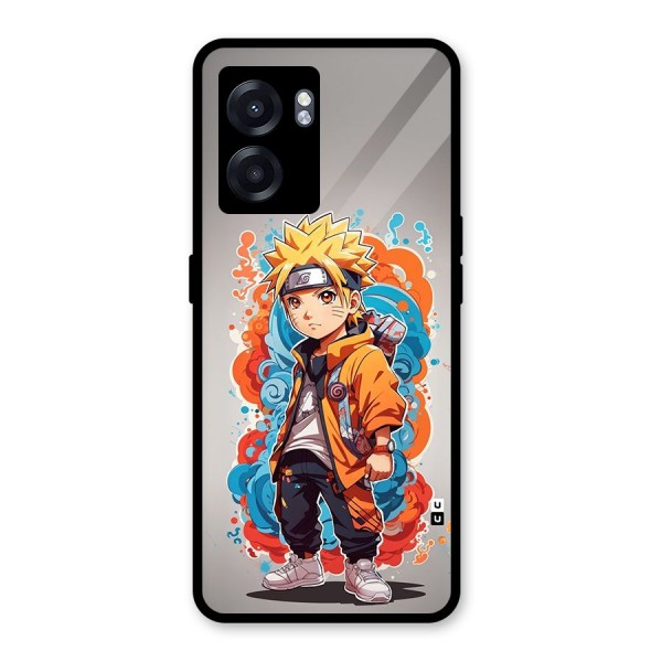 Cool Naruto Uzumaki Glass Back Case for Oppo K10 (5G)