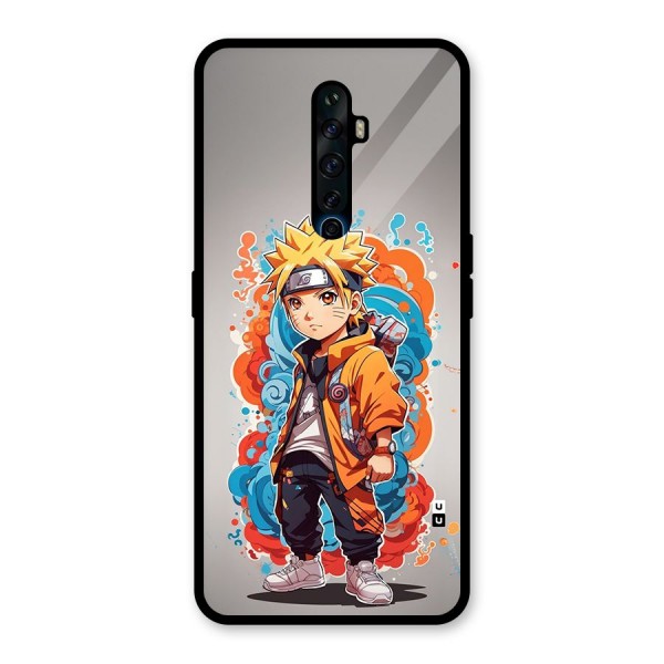 Cool Naruto Uzumaki Glass Back Case for Oppo Reno2 F