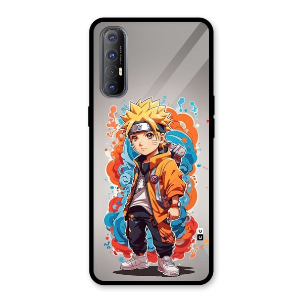 Cool Naruto Uzumaki Glass Back Case for Oppo Reno3 Pro