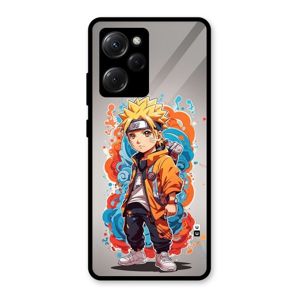 Cool Naruto Uzumaki Glass Back Case for Poco X5 Pro