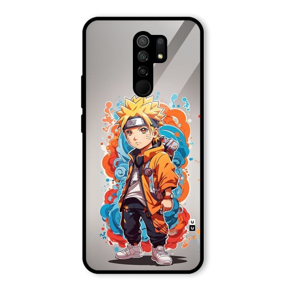 Cool Naruto Uzumaki Glass Back Case for Redmi 9 Prime