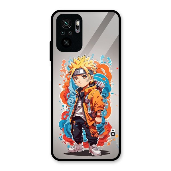 Cool Naruto Uzumaki Glass Back Case for Redmi Note 10S