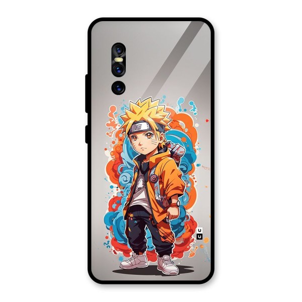 Cool Naruto Uzumaki Glass Back Case for Vivo V15 Pro