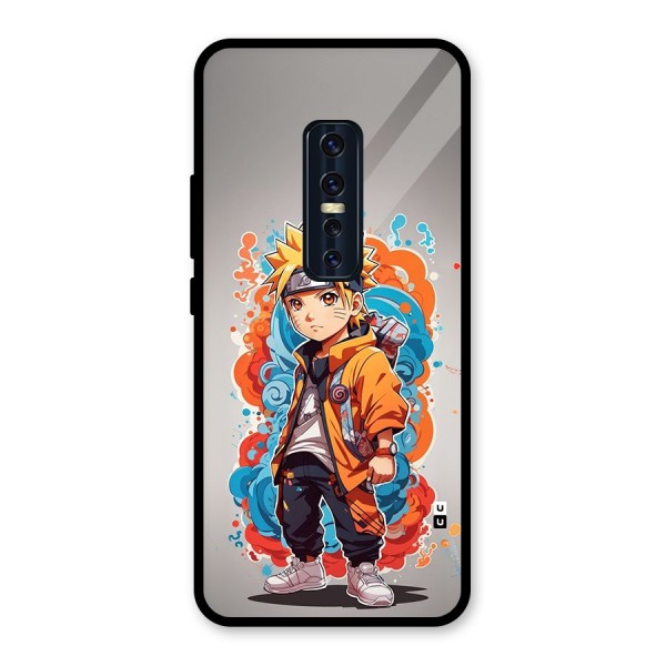 Cool Naruto Uzumaki Glass Back Case for Vivo V17 Pro