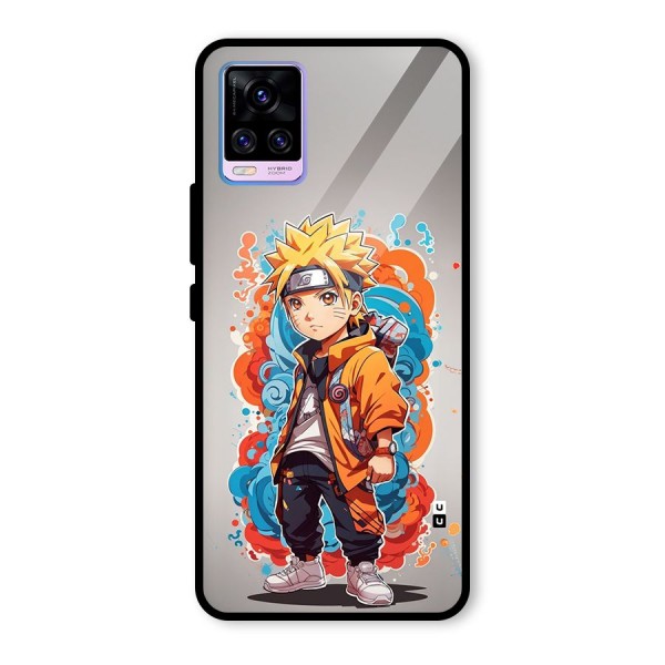 Cool Naruto Uzumaki Glass Back Case for Vivo V20 Pro