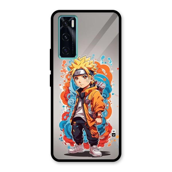 Cool Naruto Uzumaki Glass Back Case for Vivo V20 SE