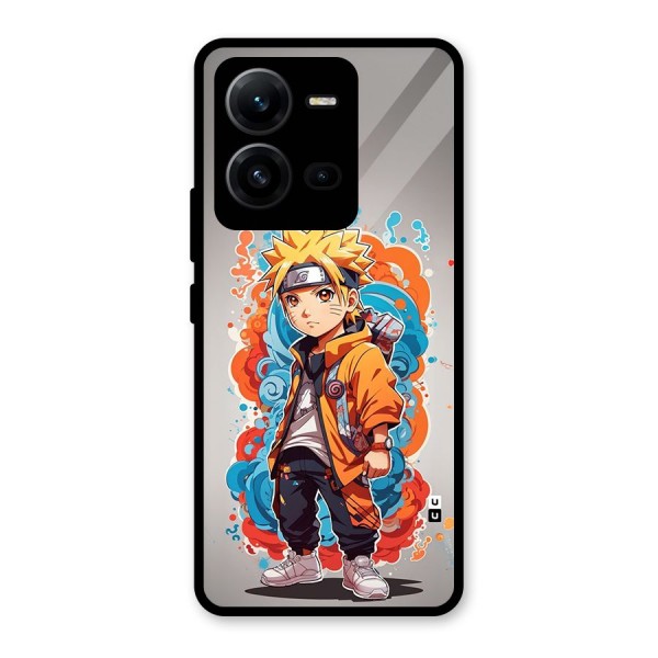 Cool Naruto Uzumaki Glass Back Case for Vivo V25