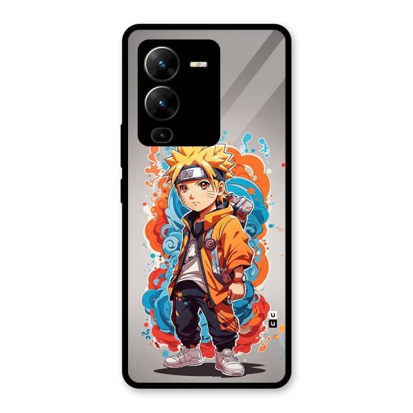 Cool Naruto Uzumaki Glass Back Case for Vivo V25 Pro