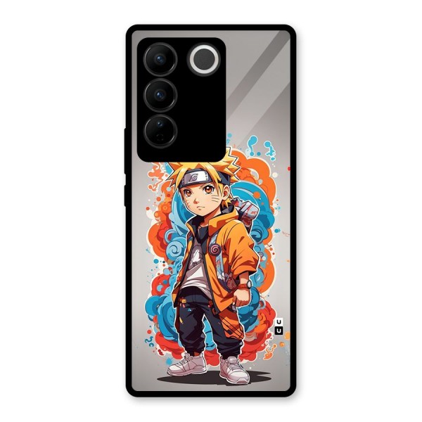 Cool Naruto Uzumaki Glass Back Case for Vivo V27