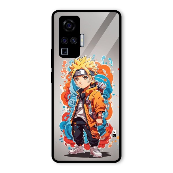 Cool Naruto Uzumaki Glass Back Case for Vivo X50 Pro