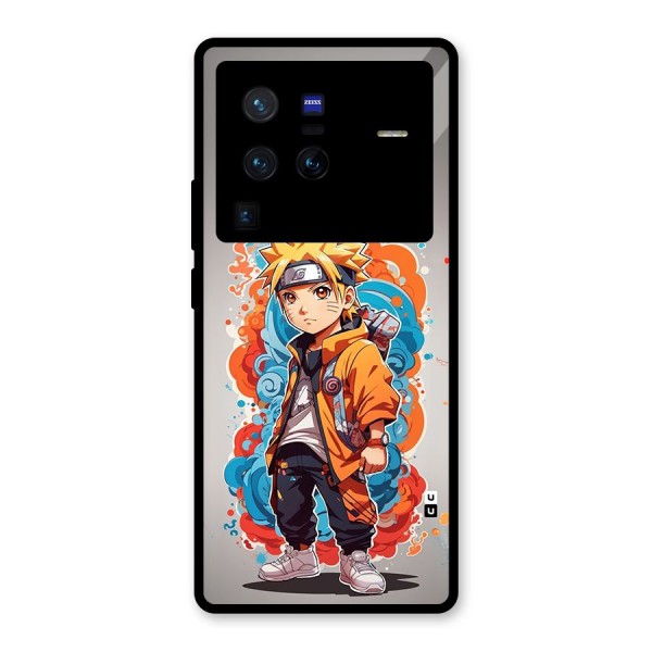 Cool Naruto Uzumaki Glass Back Case for Vivo X80 Pro