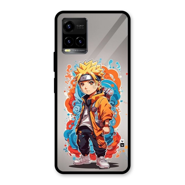 Cool Naruto Uzumaki Glass Back Case for Vivo Y21A