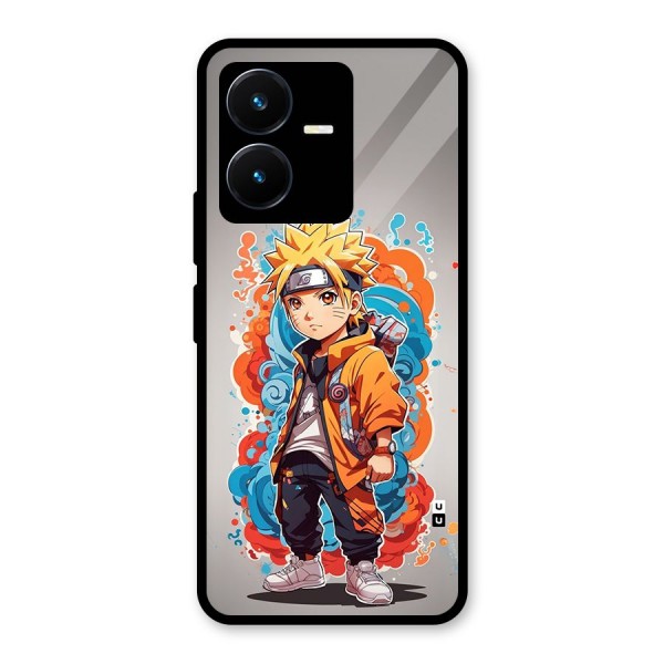 Cool Naruto Uzumaki Glass Back Case for Vivo Y22