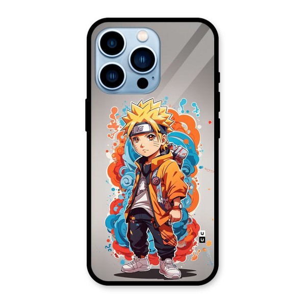 Cool Naruto Uzumaki Glass Back Case for iPhone 13 Pro