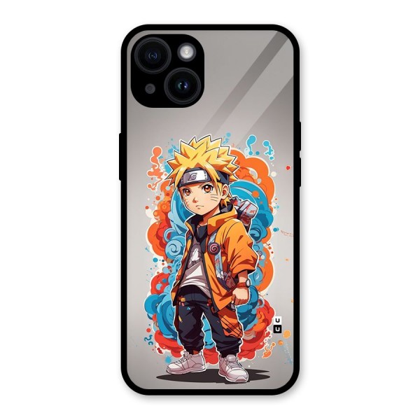 Cool Naruto Uzumaki Glass Back Case for iPhone 14