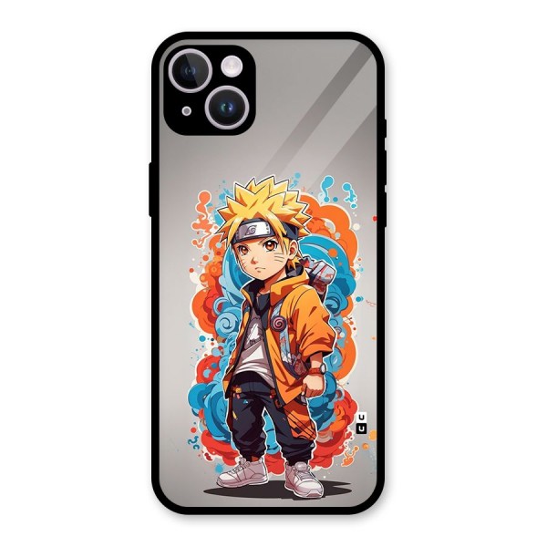 Cool Naruto Uzumaki Glass Back Case for iPhone 14 Plus