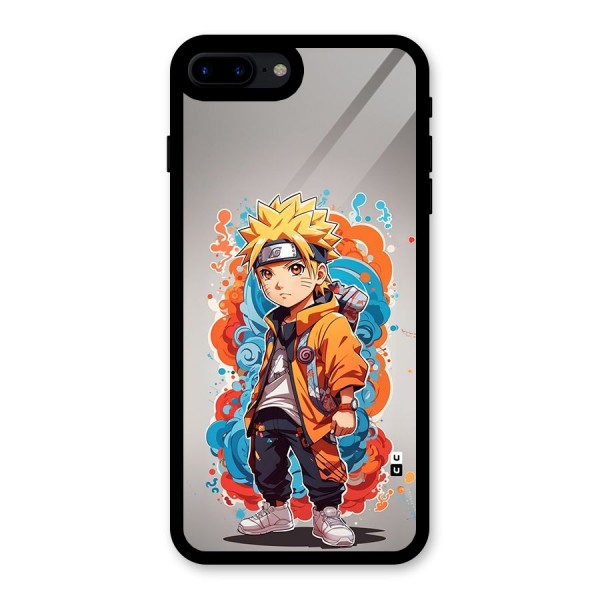 Cool Naruto Uzumaki Glass Back Case for iPhone 7 Plus