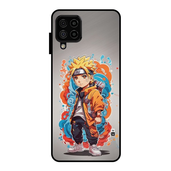 Cool Naruto Uzumaki Metal Back Case for Galaxy A22 4G