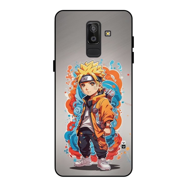 Cool Naruto Uzumaki Metal Back Case for Galaxy J8