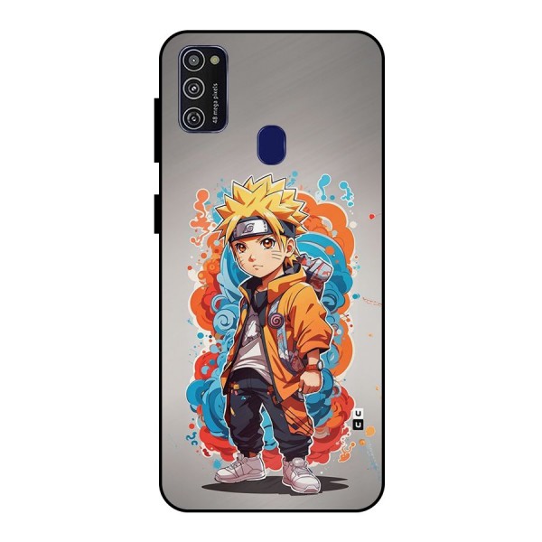 Cool Naruto Uzumaki Metal Back Case for Galaxy M21