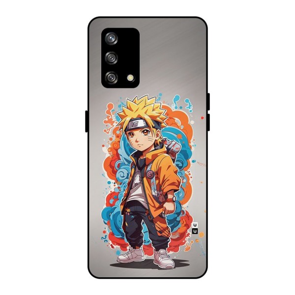 Cool Naruto Uzumaki Metal Back Case for Oppo F19s