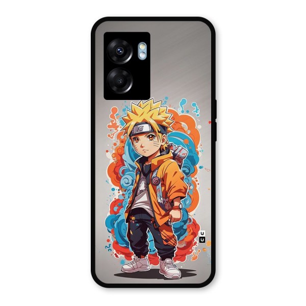 Cool Naruto Uzumaki Metal Back Case for Oppo K10 (5G)