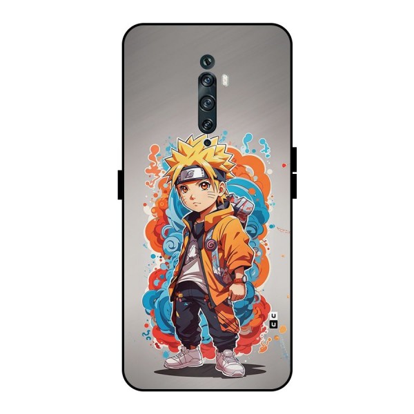 Cool Naruto Uzumaki Metal Back Case for Oppo Reno2 F