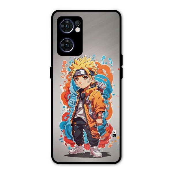 Cool Naruto Uzumaki Metal Back Case for Oppo Reno7 5G