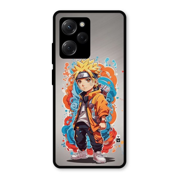 Cool Naruto Uzumaki Metal Back Case for Poco X5 Pro