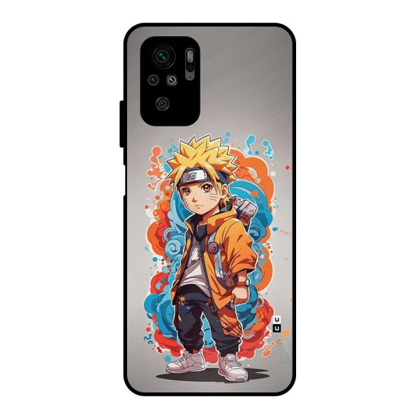 Cool Naruto Uzumaki Metal Back Case for Redmi Note 10