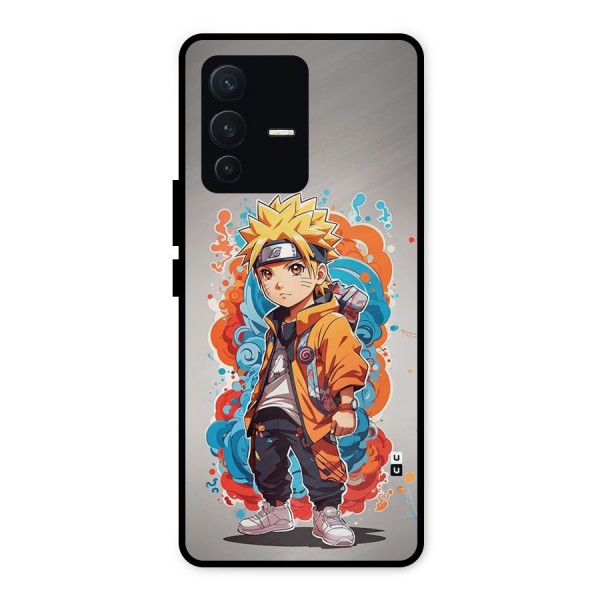 Cool Naruto Uzumaki Metal Back Case for Vivo V23 5G